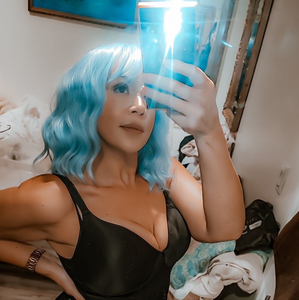 COSPLAY Blue Short Bob Wig